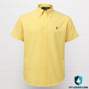 Polo Ralph Lauren Blue Label Yellow Oxford Shirt 2XLT Classic Fit Collegiate